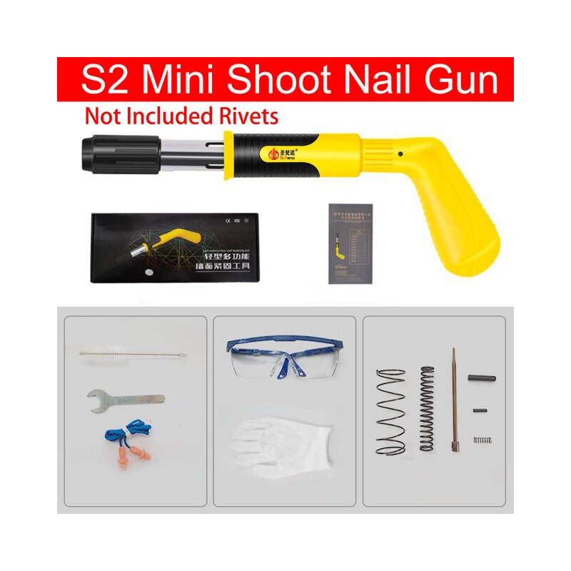Manual Mini Steel Nail Gun Rivet Tool Ceiling Wall Anchor Wire Slotting