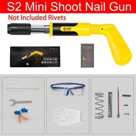 Manual Mini Steel Nail Gun Rivet Tool Ceiling Wall Anchor Wire Slotting Device Home DIY Installation Wall Fastener Rivet Gun