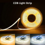 10M FCOB LED Strip Light  LED High Density Flexible FOB COB Led Light Linear Dimmable 3000K 4000K 5000K