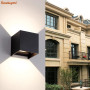 led wall lamp motion sensor outdoor waterproof hotel room bedside cube simple square dimming