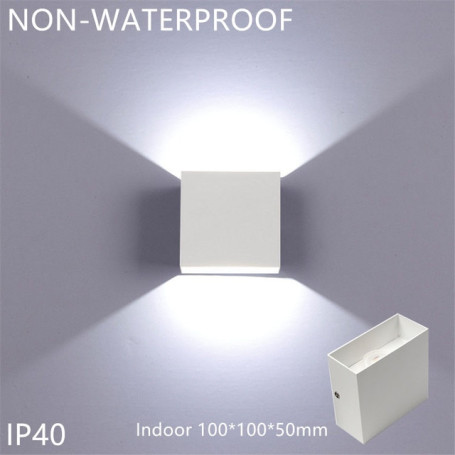 LED Outdoor Wall Lamp Aluminum Balcony Surface Mounted Cube Garden Porch Light Indoor & Exterio IP65 Waterproof Modern Bulbs