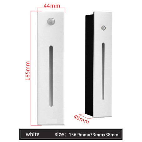 3W Ressessed Led Stair waterproof IP65 AC85-265V and indoor corner step stairway hallyway staircase lamp sensor lampka nocn рога