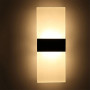 Iron + Acrylic White Black Wall Lamp Modern 90-260v Painted Led Wall Light Bedroom Bathroom Wall Lamps for Living Room Wandlamp