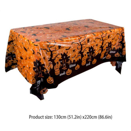 Halloween Christmas Theme Tablecloth Spider Web And Pumpkin Table Cloth Festival Party Home Table Decoration Supplies