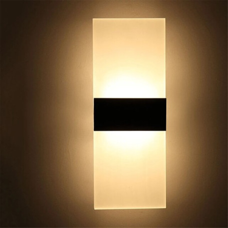 LED Acrylic Wall Light AC85-265V RectangleWall Sconce Living Room Bedroom Background Wall Corridor Wall Lamp