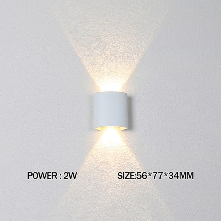 LED Wall Lamp Plastic Indoor Modern Nordic Sconce Luminaire Aluminum Waterproof Outdoor Wall Light Porch/Garden/Bedroom 2/4/6/8W