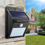 20 LED Waterproof Solar Sensor Lights HUMAN Motion Sensor Wall Light Energy Saving Outdoor Garden Yard Streets Decorative Lamp
