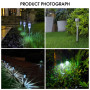 16Pack Solar Garden Light Outdoor Solar Powered Lamp Lanter Waterproof Landscape Lighting For Pathway Patio Yard Lawn Decoration