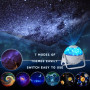 LED Lamp Rotating Multiple Projection Lamps Milky Way Starry Sky Lamp Bluetooth-compatible Music Night Light Atmosphere Lamps