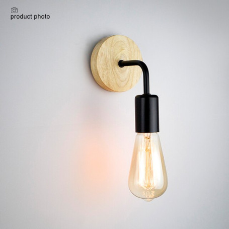 Vintage Hemp Rope Wall Lamp Wood Wall Lamp 3 Style Indoor Loft Industrial Sconce Bedside light Outdoor corridor Wall Lights