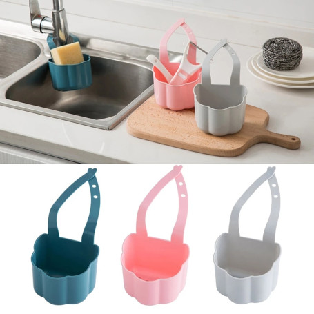 Creative Faucet Drain Rack Kitchen Sink Drain Rack Sponge Soap Debris Rack Plastic Hanging Storage Basket Home Storage cocina