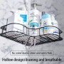 Bathroom Shelf Punch-free Stainless Steel Shower Shampoo Soap Organizer Triangle Wall Mounts Storage Rack  Bathroom Organizer