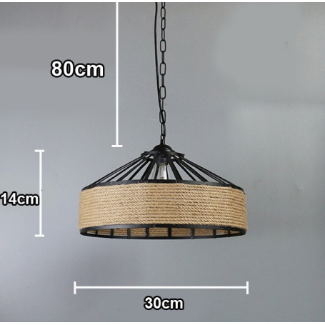 Spain Classical Sisal rope pendant lamp E27 Hanging Light Retro Antique Industrial Lamp Chandelier Iron Candle Chandelier Light