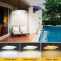 Solar Pendant Light Waterproof 3-Color 60LED Chandelier Lamp Decorations with Remote Control for Indoor Outdoor Garden Shed Yard