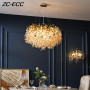Modern Luxury LED Crystal Chandeliers For Living Room Dining Room Bedroom Home Decor Lighting Indoor Gold Ceiling Pendant Lamp