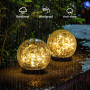 30LED Solar Ground Lights Glass Ball Garden Lawn Landscape Outdoor Waterproof Decor Lamp  for Christmas Home Pathway Walkway
