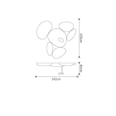 Modern Silver LED Ceiling Luminaires Artwork Indoor Simple Ceiling Lighting Luxury Chandeliers 2023 New Trend For Home Decor