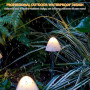 30 PCS Mushroom Solar Powered String Light Outdoor Waterproof Mushroom Solar Light Pathway Patio Garden Light Decoration