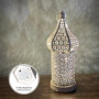 Christmas Moroccan Retro Hollow LED Wind Lamp Iron Lantern Hotel Home Bedroom Living Room Atmosphere Decorative Lamp