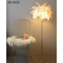 ZC-ECC Nordic Luxury Ostrich Feather LED Floor Lamp Home Decor Floor Light for Living Room Bedroom Bedside Indoor Standing Light