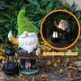 Gnome Statue Solar Lights Resin Faceless Figurine Dwarf Sculpture Lantern Solar Lights For Home Garden Lights Christmas Decor