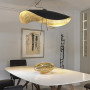 Nordic Led Fancy Iron Lampshade Chandelier Gold Lustres Pendant Lights Dimmable 2023 Suspension Luminaire for Dining Foyer