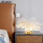 Modern Feather Table Lamp Bedroom Bedside LED Lighting Nordic Desk Study Decor Desk Table Light Indoor Warm Romantic Night Light