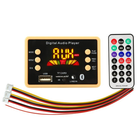 ARuiMei MP3 Decoder Decoding Board Module Bluetooth 5.0 5V 12V Car USB MP3 Player WMA WAV TF Card Slot / USB / FM Remote Control
