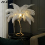 Nordic Decor Indoor Ostrich Feather Floor Lamp Modern Luxury Resin LED Floor Lights for Living Room Bedroom Salon Standing Light