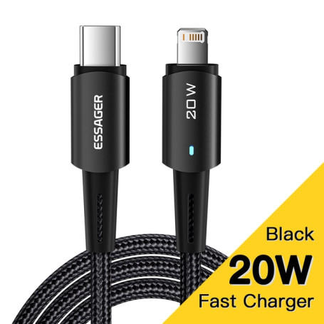Essager USB C Cable For IPhone 14 13 12 11 pro Max XS 20W Fast Charging Cable Type C To Lighting Date Wire For iPad Macbook