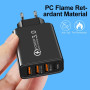 New Fast Charge American Standard European Standard Charger 3usb + TYPE-C Mobile Phone Travel Charger Universal Style Adapter