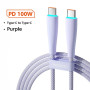 Toocki PD 100W USB C To Type C Cable Fast Charging Charger Cable For Macbook Huawei Xiaomi POCO Samsung Data Cord USB-C Cable 3M