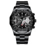 FNGEEN Luxury Men's Watches Stainless Steel Band Fashion Waterproof Quartz Watch For Man Calendar Male Clock Reloj Hombre S001