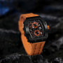 TSAR BOMBA Watch for Men Fashion Tonneau Design 50M Waterproof Wristwatch Sport Sapphire Mirror Chronograph Business Clock