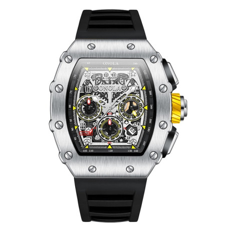 Luxury Watch Men ONOLA Fashion Unique Design Multi-functional Automatic Mechanical Watches Men's Tape Waterproof Wristwatch
