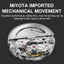 STARKING Mechanical Watch Men Top Brand Luxury Automatic Watches MIYOTA Movement Luminous Skeleton Design Wristwatch New Clock