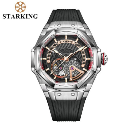 STARKING Mechanical Watch Men Top Brand Luxury Automatic Watches MIYOTA Movement Luminous Skeleton Design Wristwatch New Clock