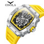 Men Watches Brand ONOLA Creative Fashion Chronograph Quartz Wristwatch Leather Strap Lumious Hands Waterproof Clock