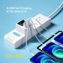ASOMETECH 40W USB Wall Charger 4 Port With LED Display,QC3.0 PD3.0 USB Fast Charger For iPhone iPAD Huawei Xiaomi Samsung