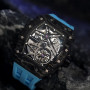 Design Mens Watch Carbon Fiber Wristwatch Automatic Mechanical Japan MOvement Sapphire Luxury Skeleton Clock for Man