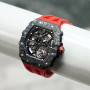 Design Mens Watch Carbon Fiber Wristwatch Automatic Mechanical Japan MOvement Sapphire Luxury Skeleton Clock for Man