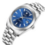 CADISEN Watch for Men Top Brand Luxury Blue Dial Automatic Watches Luminous Waterproof Mechanical Wristwatches Date Display