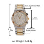 Uwin Round Full Iced Out Watches Men Stainless Steel Fashion Luxury Rhinestones Quartz Business Watch