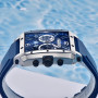 PAGANI DESIGN 42MM Men Quartz Watches Original Rectangles Skeleton VK64 Auto Date Luxury Sapphire Diving Watches For Men