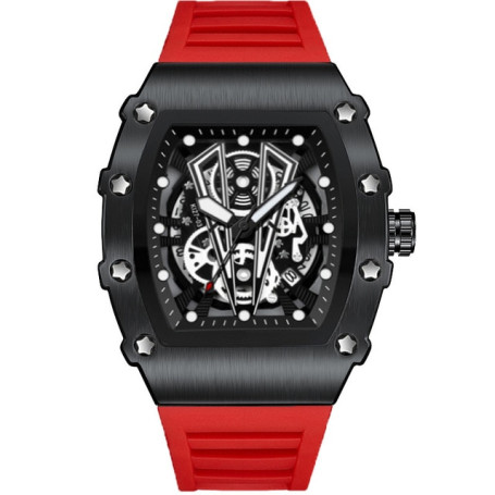 Square Hollow Man Clock Watches Luxury Sports Men's Wrist Watch Waterproof Chronograph Male Quartz Watches Relogio Masculino