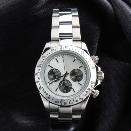 Stainless Steel Bezel 39mm Mens Automatic Mechanical Watch Luxury Sapphire Glass Chronograph Calendar Watch