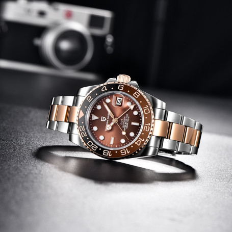 PAGANI DESIGN  PD-1662 40mm GMT Men Mechanical Wristwatch Top Brand Sapphire Glass Stainless Steel Sports Waterproof Watches