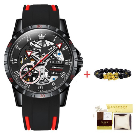 OLEVS Watch for Men Mechanical Watches Waterproof Stainless Steel Automatic Watch Men Sport Skeleton Wristwatch