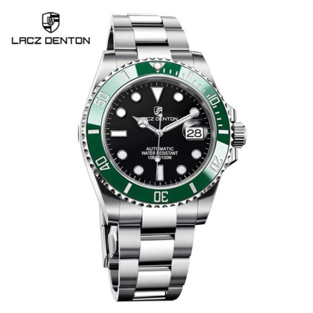 Lacz Denton 40MM Mechanical Men's Watches Automatic Watch Men Sports Sapphire Glass Stainless Steel 10Bar Waterproof Clock