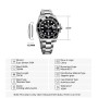 Lacz Denton 40MM Mechanical Men's Watches Automatic Watch Men Sports Sapphire Glass Stainless Steel 10Bar Waterproof Clock